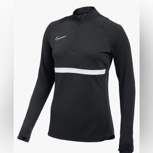 🌟NEW Nike Womens Dri-FIT Academy Full-Zip Top Black/White Size Small FTBLL/SOCC